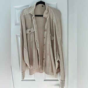 Free people oversized jacket with  fringe